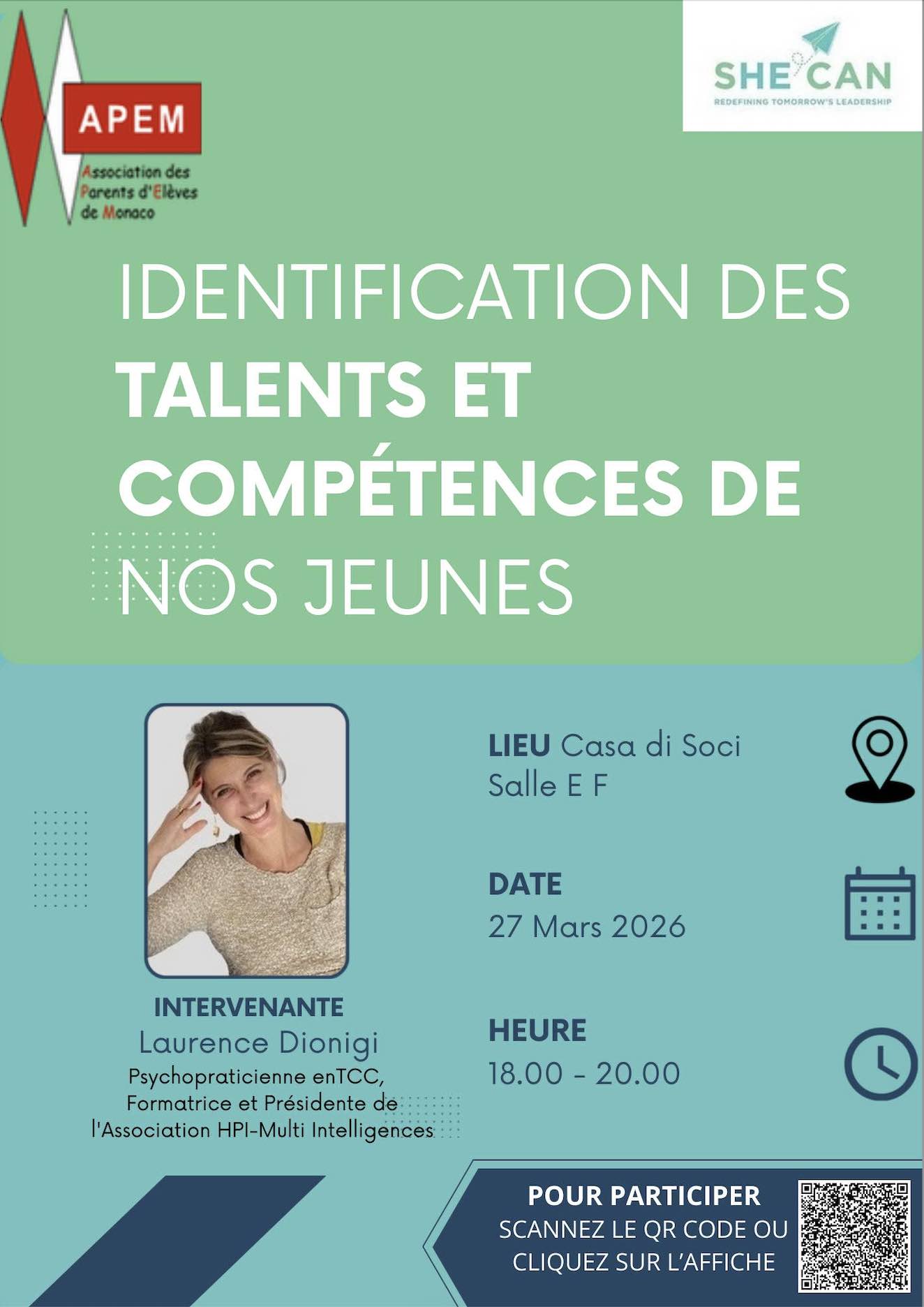 Conférence “L’Identification des Talents et Compétences de Nos Jeunes” 